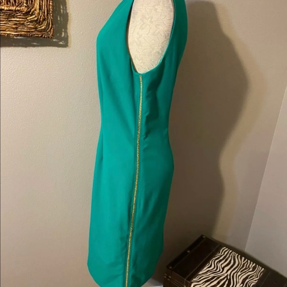 Calvin Klein Kelly Gold Chain Sides Sheath Dress - Picture 6 of 7